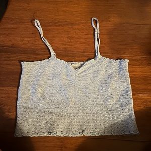 light blue aerie size small cropped tank top
